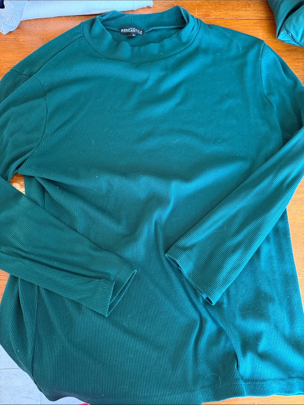 J. Crew Teal Crewneck Ribbed Sweater